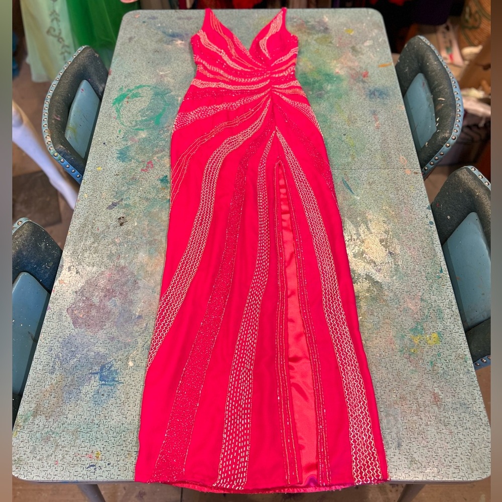 Y2K Beaded Barbie Pink Gown - Picture 5 of 16